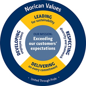 Norican values cirlce - small